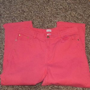 Jaclyn Smith pink denim 2% spandex 14 jeans